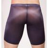 Mens Sheer Bermuda Shorts Bulge Pouch Contrast Trim Stretchy Fitness Nightwear Loungewear