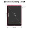16/20 Inch Magic LCD Writing Tablet with Pens Kids Drawing Board Age 3-8 Reusable Montessori  Educational Toy for Children Gift