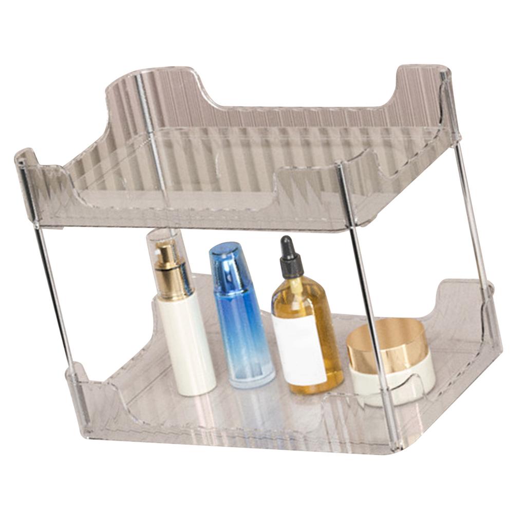 Desk Storage Rack Multipurpose Simple Light Luxury Double Layer Desktop Display Shelf for Home Bathroom