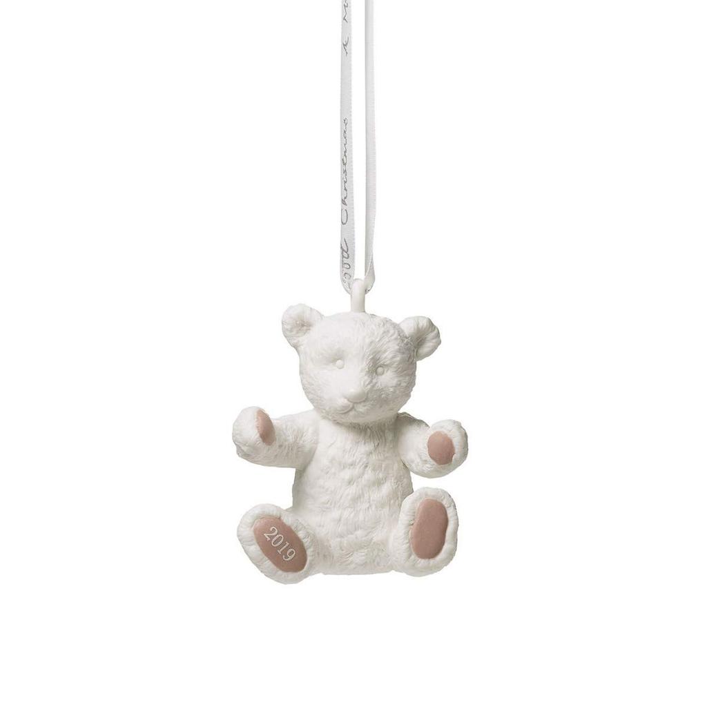 Wedgwood 2019 First Christmas Pink Ornament Baby's