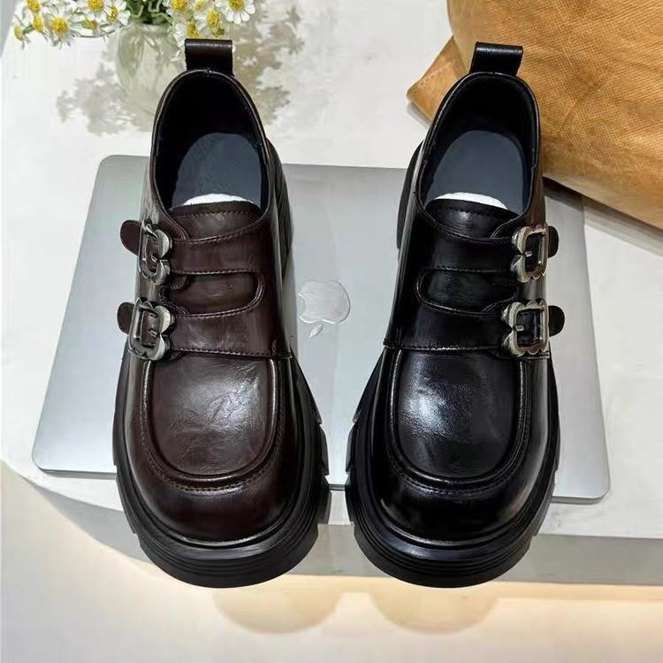 Japanese jk platform heightened loafers women's 2025 autumn and winter new fashion fairy style versatile thick heel small leather shoes