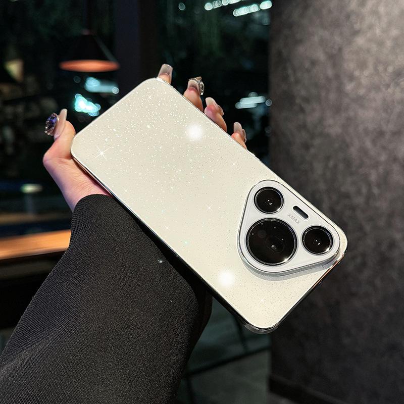 Star Glitter Glass Applicable To Huawei Pura70pro Mobile Phone Case New P80 with Lens Film Mate60 Men and Women