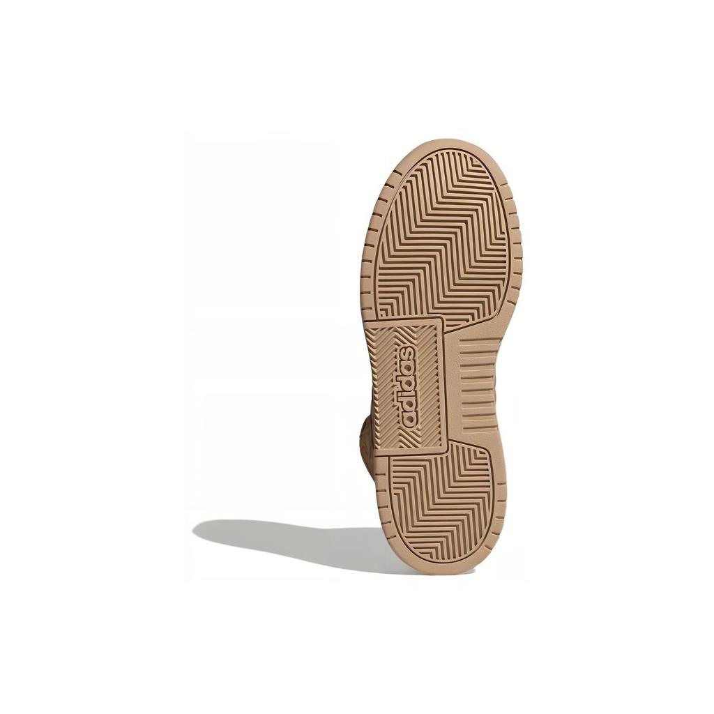 Adidas Neo Entrap Mid Round Toe Lace-Up Slip-Resistant Durable High-Top Skate Shoes Unisex Sneakers Brown ID6008