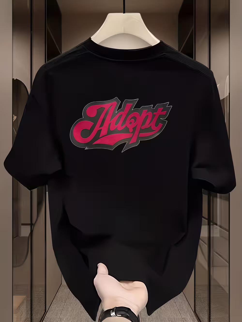 

This New Short-Sleeved Crew Neck T-Shirt for All Seasons Showcases an H Logo And Is Perfect for Casual Outings XXXL