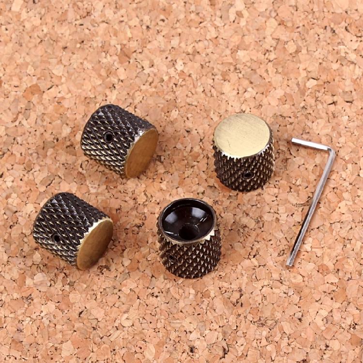4Pcs Fashion Bronze-coloured Electric Guitar Volume Control Knobs Guitar Knobs