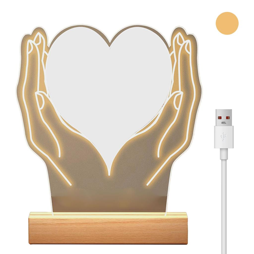 Unique 3D Photo Lamp For Couples Personalised Acrylic Night Light Photo Frame For Bedroom Decoration