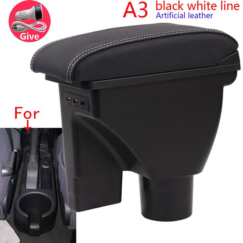 For Hyundai Getz Armrest box Car Storage Box Car Accessories  Interior Details Retrofit parts PU Leather Easy Installation