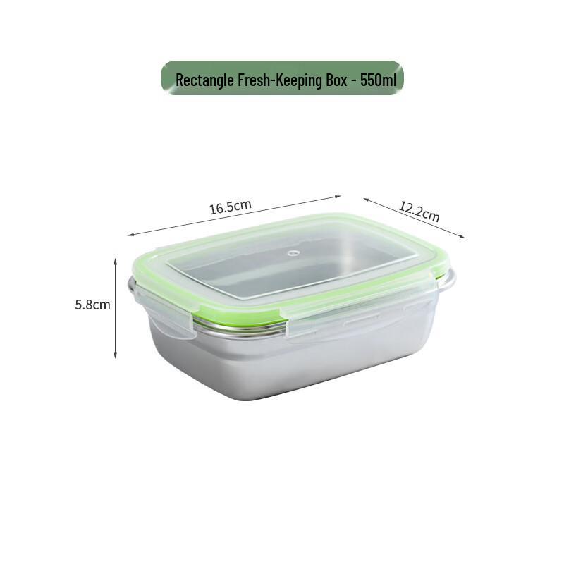 304 Stainless Steel Rectangular Food Storage Container
