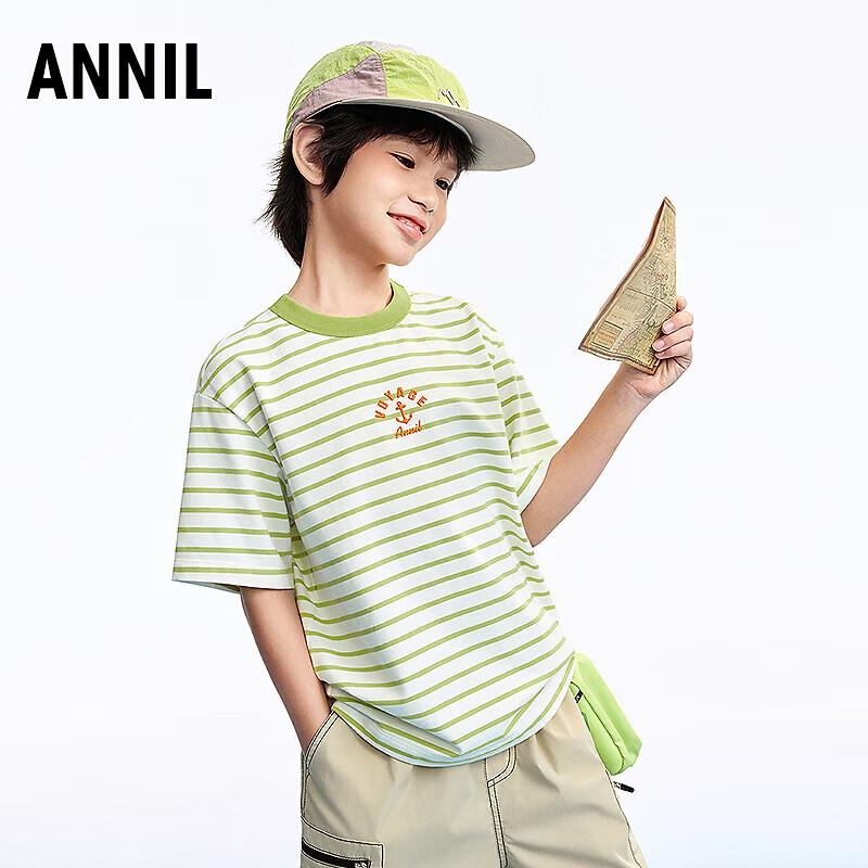 

Annil Boys Striped Short Sleeve Knit Tee 120
