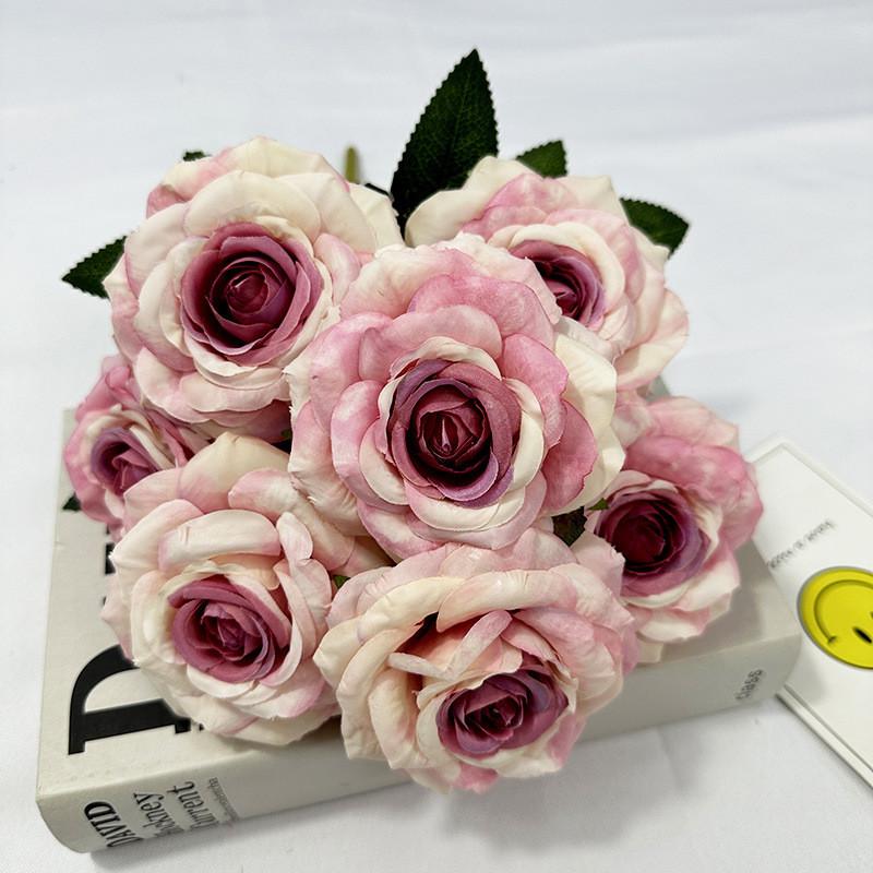 Rose Flower Artificial Wedding Hotel Restaurant Desktop Decoration Room Ornament