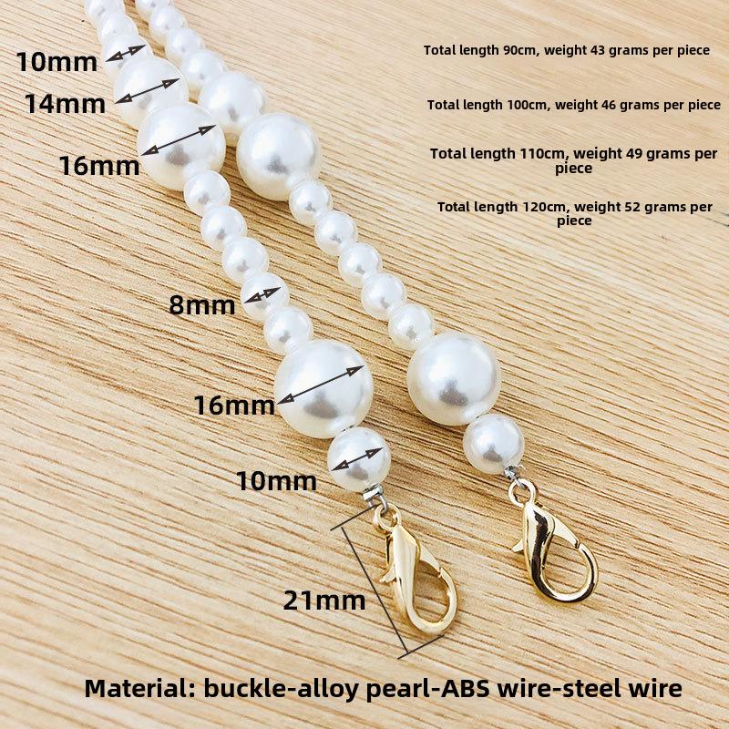 Personalized Handmade Pearl Bag Chain - Versatile Hand-Held, Shoulder, Crossbody Accessory