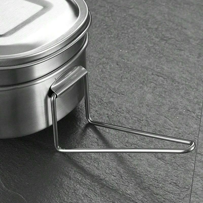 Double Layers Bento Lunch Box - Stainless Steel Rectangular, Sealed Leakproof, Adult Student Lunch Container, Food Storage Box