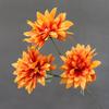 Dahlia Silk Flower Arrangement: 3-Head Artificial Blossoms for Home, Wedding, or Window Display Decoration.