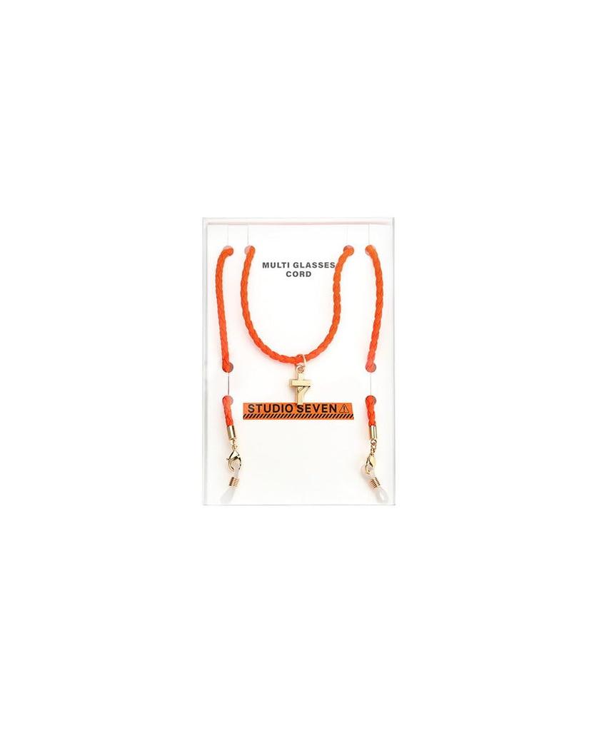 Zoff STUDIO SEVEN Glasses Cord Eyeglass Mask Eyeglasses Eyeglass Sunglasses Preventive (Orange) - Strap, Chain, Band, Holder, Strap, Anti-Lost