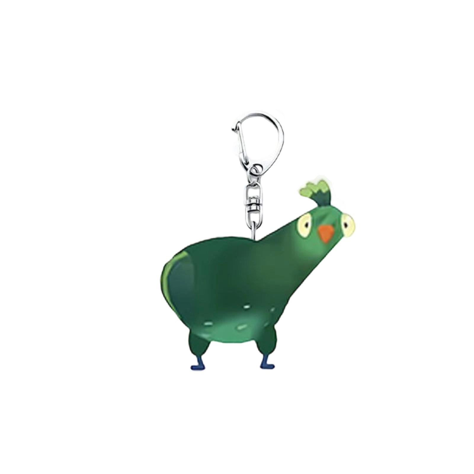 

Acrylic Keychain Pattern Pendant Flat Backpack Charm Key Ring One Size зелений