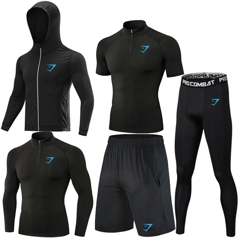 Set di Polo Elasticizzate ad Asciugatura Rapida da Uomo GYMSHARK - Abbigliamento Sportivo Traspirante, Aderente per Allenamento e Corsa con Protezione Solare