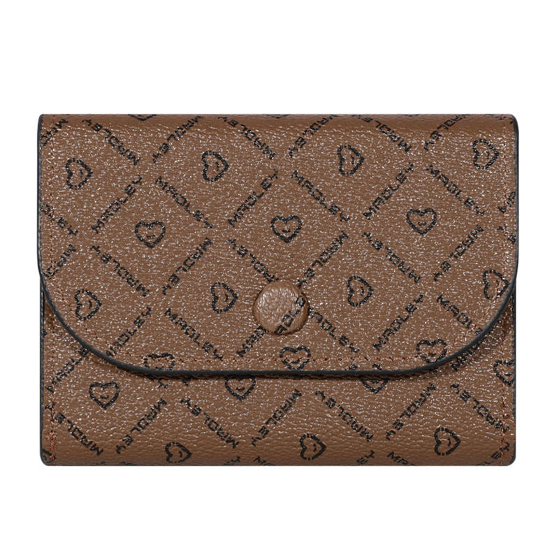 

1 шт. Женский ретро кошелек с принтом, короткий, большой вместимости, многослотовый, с держателем для карт, высокое качество One Size абрикосовый