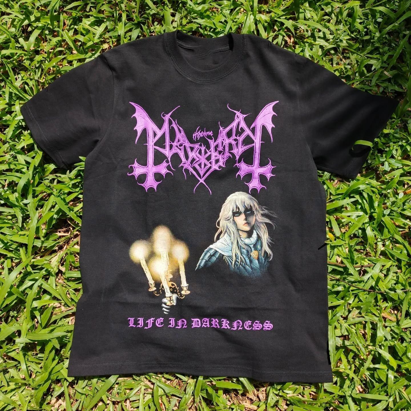 Retro Mayhem x Berserk vintage band x anime Tee Unisex Short Sleeve Shirt S-5XL XXL