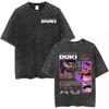 Rapper Duki ADA Tour  Vintage Washed Tshirt Men Women Clothing Hip Hop Oversized Tshirts Cotton Cozy Short Sleeve T Shirts