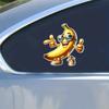 Lustige Bananen-Frucht Autoaufkleber Wasserdichte Vinyl-Aufkleber Karosserie Fenster Stoßstange Dekoration Motorradhelm Aufkleber TM198