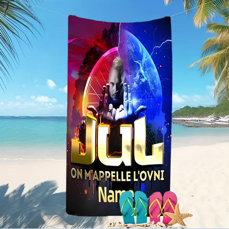 Customizable personalized beach towels Jul rapper themed designs.Suitable for the beach, yoga, sports;ideal as beach accessories