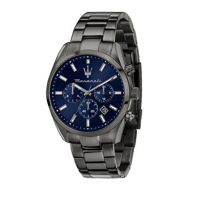 Attrazione Chronograph Nerezová ocel Modrý ciferník Křemen R8853151012 Pánské hodinky