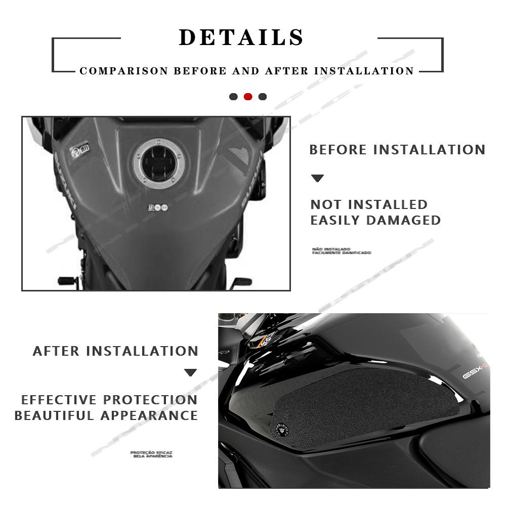 Accessories Tank Pad Armor Sticker Thickened Rubber Protective Sticker for GSX-S 1000 GX S1000GX 2024-