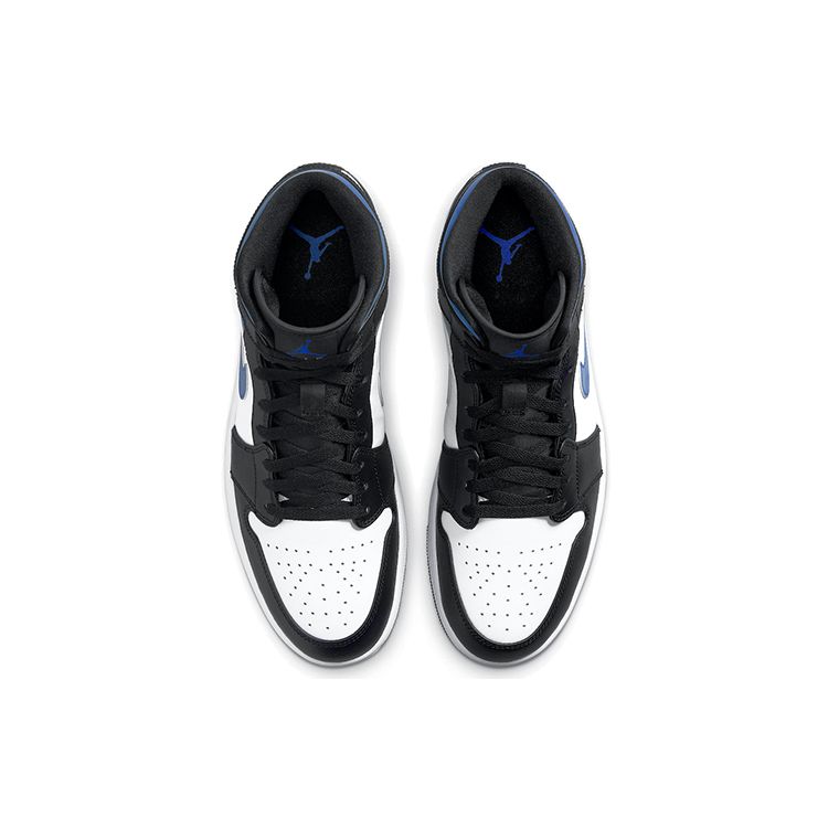Air Jordan 1 Mid Racer Blue Men Sneakers White Black 554724-140