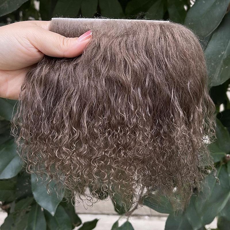 1 Adet Bebek Aksesuarları Moğol Kürk Koyun Derisi Yün Uzantıları Kıvırcık Doku Saç Sırası Kıvırcık Saç Uzantıları Sd Blyth Peruklar Saç