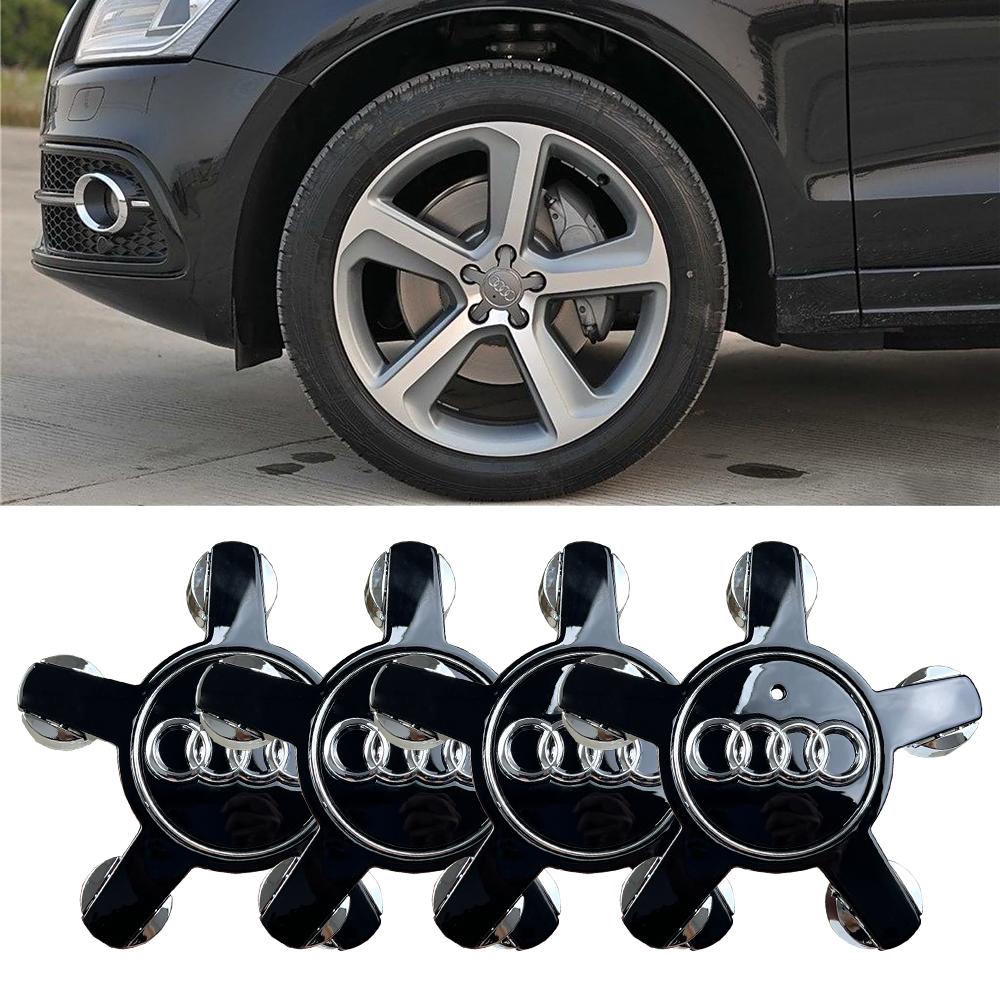 4PCS 135MM Car Wheel Center Cap Hub Covers Badge For Audi A3 A4 A5 A6 A7 A8 S4 S6 Q5 Q7 TT B5 B6 8R0601165 4F0601165N Accessory