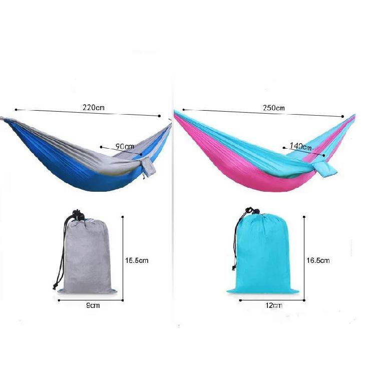 Hammock Parachute Double Lightweight Nylon Hammock Adult Camping Outdoor Travel Hammocks Survival Garden Swing Hunting
