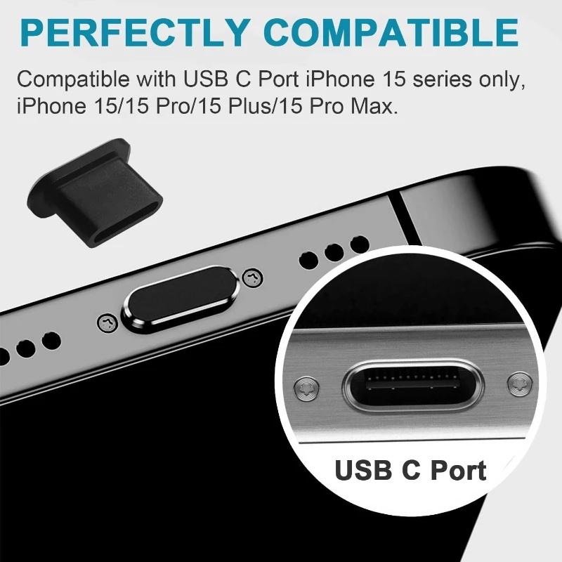 Type‑C Dust Plug & Charging Port Cleaning Stick, Anti‑Dust Port Cover Protector, Compatible with iPhone 15 16 17 18 Series