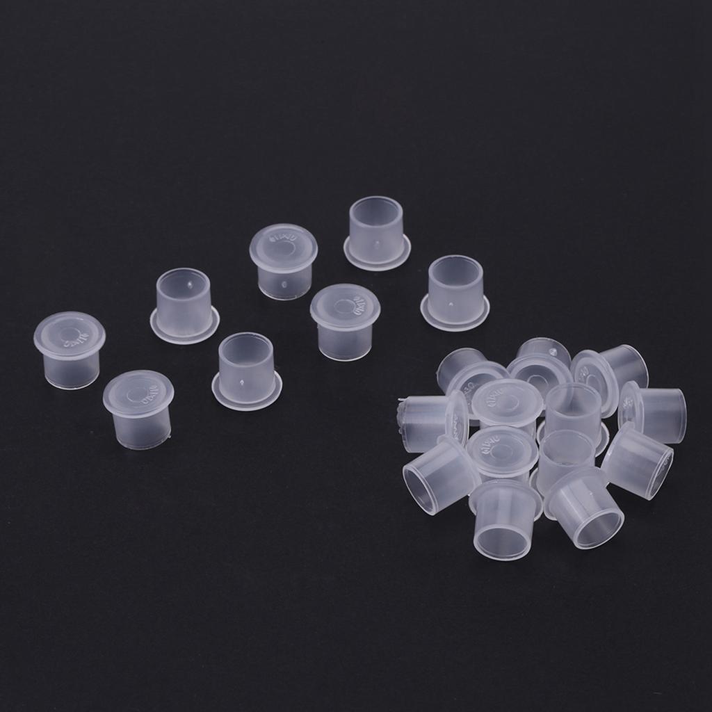 1000 stücke Tattoo Microblading Pigment Tinte Container Tasse Tattoo Tinte Halter Augenbraue Tattoo Kit 11mm