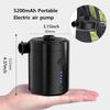 Air Pump Portable Electric Air Pump 5200mAh Rechargeable Battery USB Type-C Charging Mini Air Inflator & Deflator with 4 Nozzles
