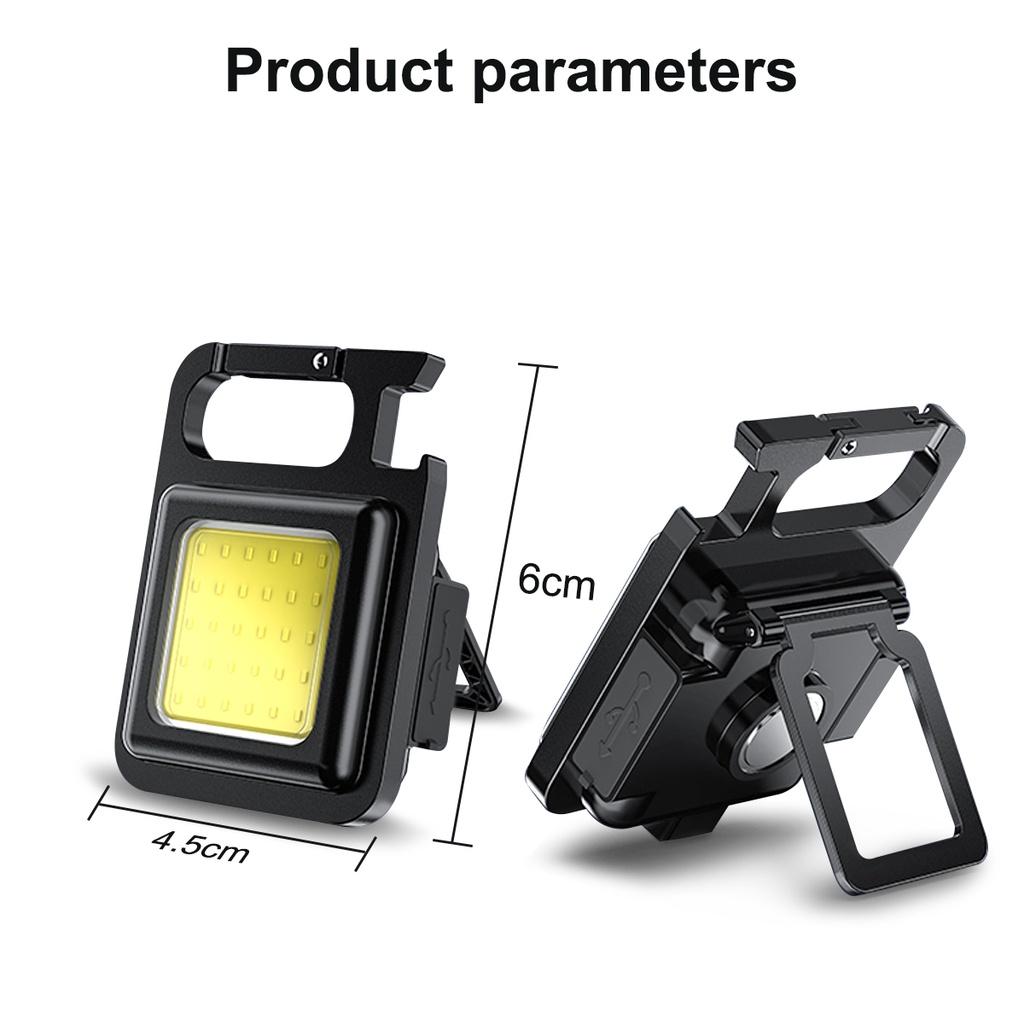 Fonken Mini LED Flashlight Keychain Light Multifunctional Portable COB Camping Flashlights USB Charging Work Lights fishing Lanterna