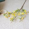 With Leaf Artificial Flower Single Small Flowers Plum Blossom Household Silk Flower  Courtyard