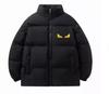 Unisex Kleines Monster Baumwolljacke: Teufelsauge Wintermantel – Trendy, Locker, Dick, Warm und mit Reißverschluss.