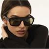 Retro Large Frame Sunglasses: European & American High-End Trend, Celebrity Street Style, Versatile Fashion Accessory.