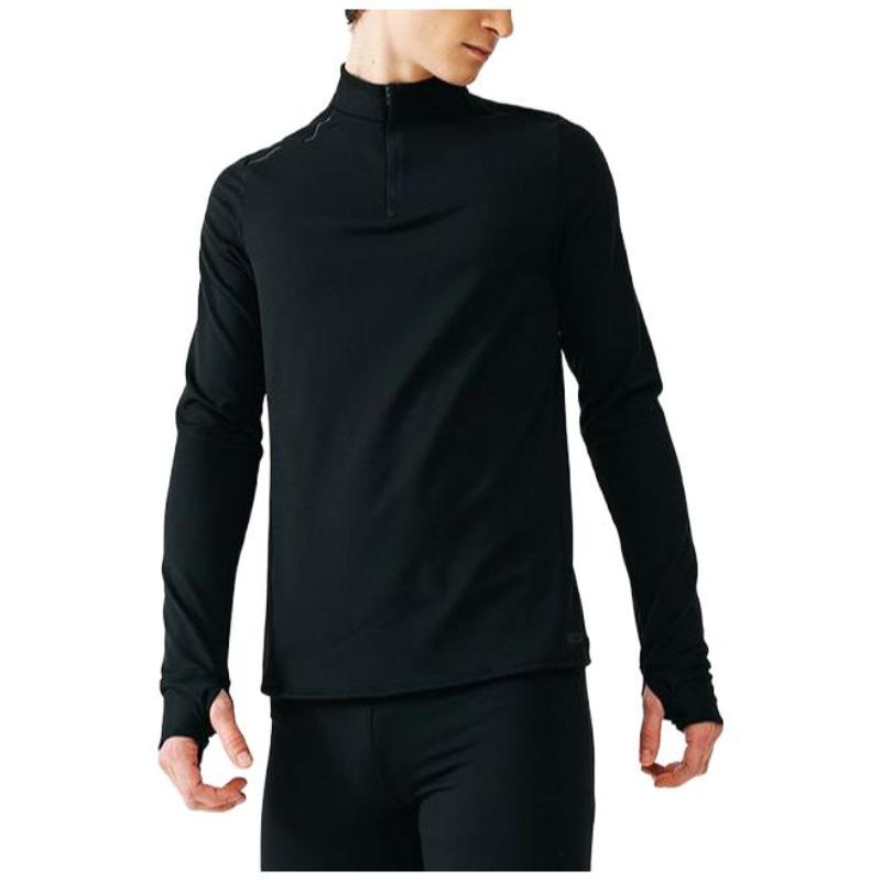DECATHLON Solid Color Thickened Quick Dry Semi-Turtleneck Long Sleeve T-Shirt Men's