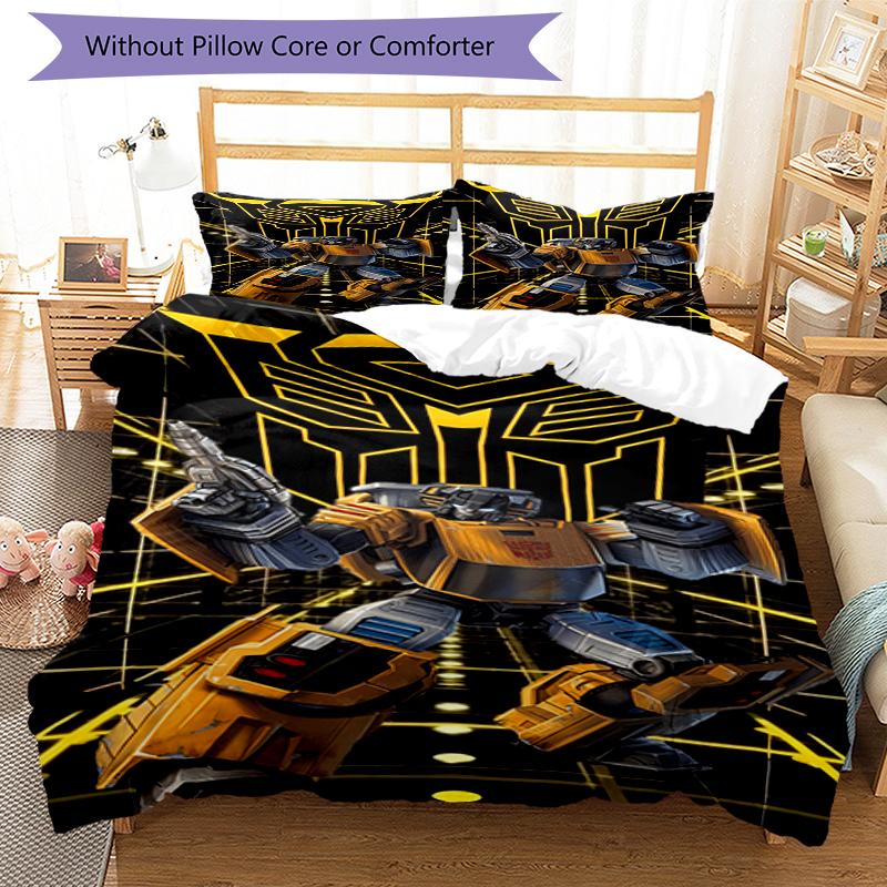 3pcs Transformers Bedding Set Duvet Cover Closure Includes 1 Duvet Cover & 2 Pillowcases, Soft and Comfortable for All Seasons.