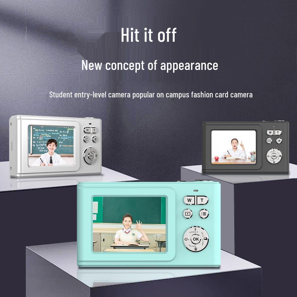 HD Dual Lens Retro Student Travel Camera - Compact & Versatile