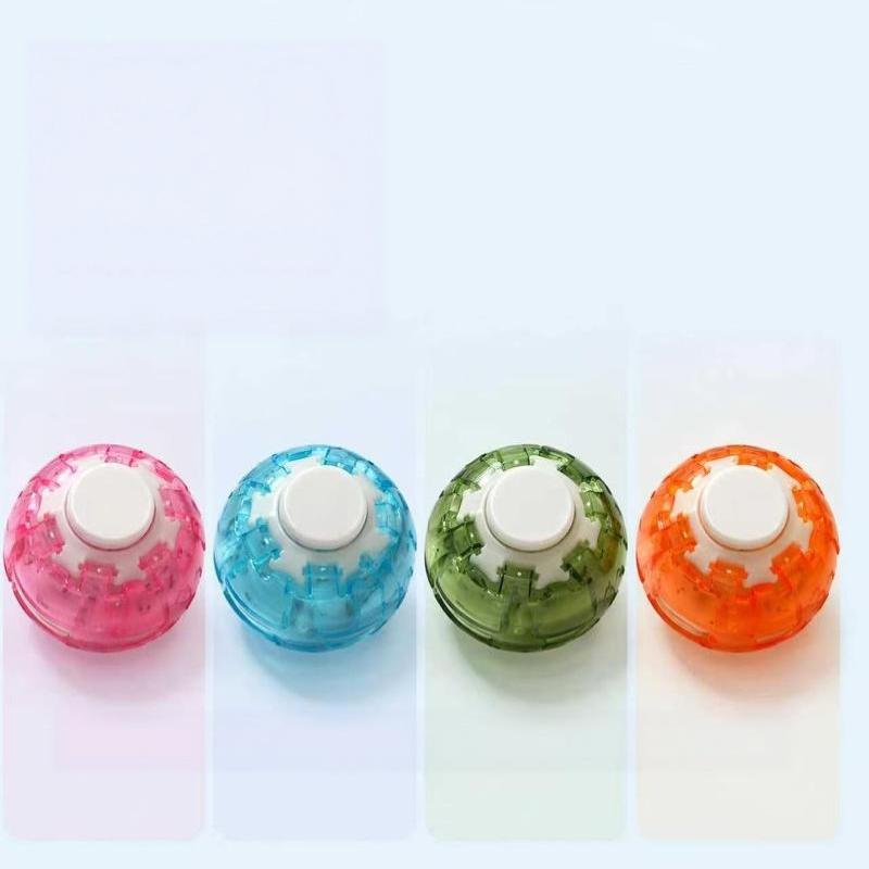 1Pcs 3D Press & Spin Fidget Ball Keychain Colorful Sensory Puzzle Stress Relief Toy For Kids Adults Anxiety Relief