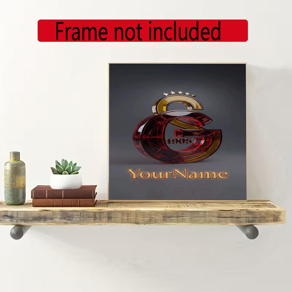 Galatasaray Customize Your Name Diamond Painting Round Diamond Diy Frameless Holiday Artwork Suitable For Home Office Wall Decoration