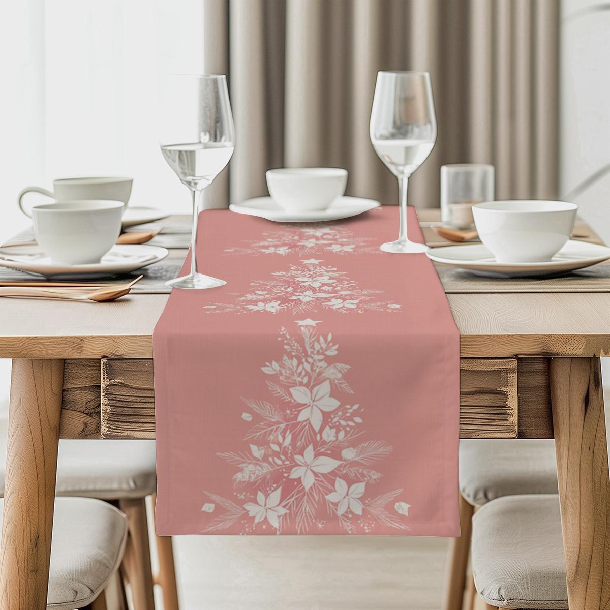 

Christmas Tree Table Runner Kitchen Dining Table Decoration For Indoor Outdoor Home Table Runners Washable Dining Long Cloth 200-33cm 78-13inch