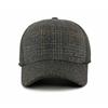 Men's Plaid Wool Blend Baseball Cap - Casual Retro Style Adjustable Hat (5 Color Options)