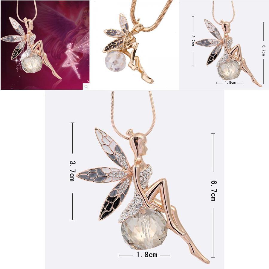 Angel Wing Necklace Floral Design Elegant Alloy Pendant Jewelry Gift For Women Special Occasion