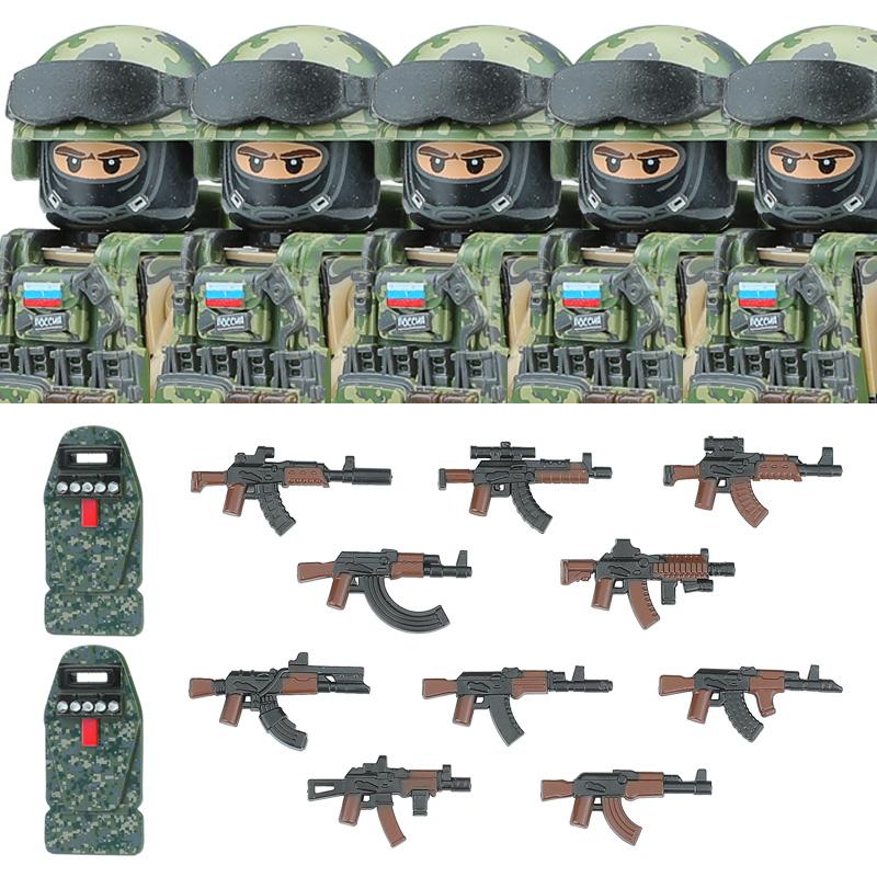 Commando Urbano Forze Speciali Figure Militari Blocchi da Costruzione SWAT Esercito USA Ucraina Soldati Assalto Fanteria Scudo Armi Giocattoli