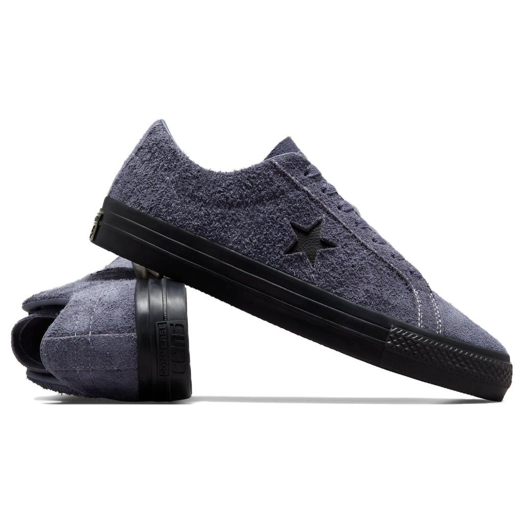 Converse One Star Pro Vintage Suede Low Dark Moth Black Unisex Sneakers Grey A04610C