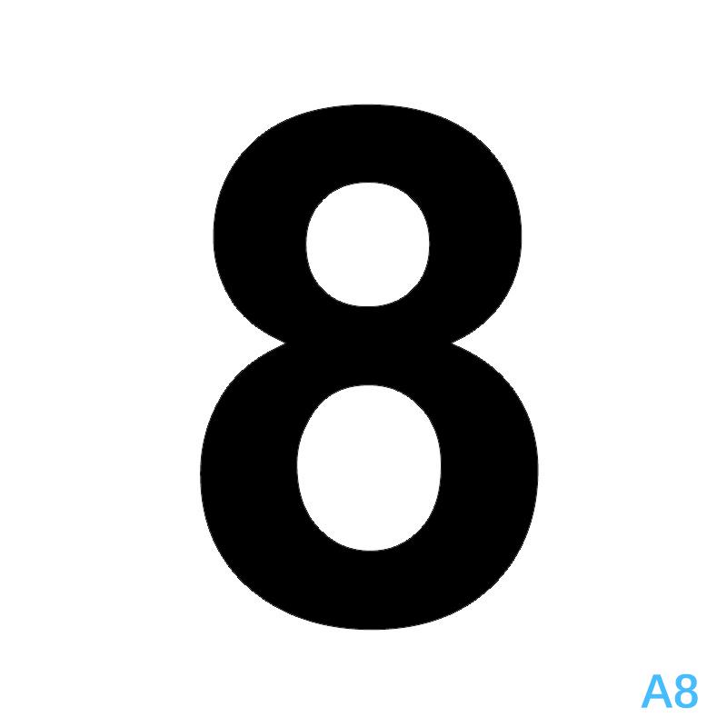 New Large 6.9-Inch (17.5cm) Trash Cans Decal Sticker Self-Adhesive Number Stickers Wheeled Dumpsters Door Mailbox Garage Labels