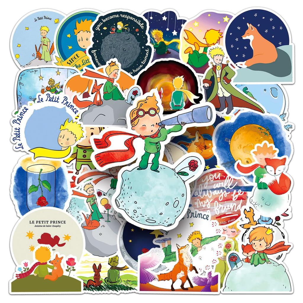 50 Pictures of Little Prince Doodle Personality Cartoon Animation Children's Gauze Decorative Mobile Phone Case Suitcase Stickers